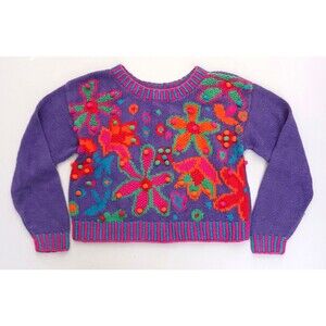 VTG Lord & Taylor Young Americans Bright Cotton Knit Pullover Sweater Sz M